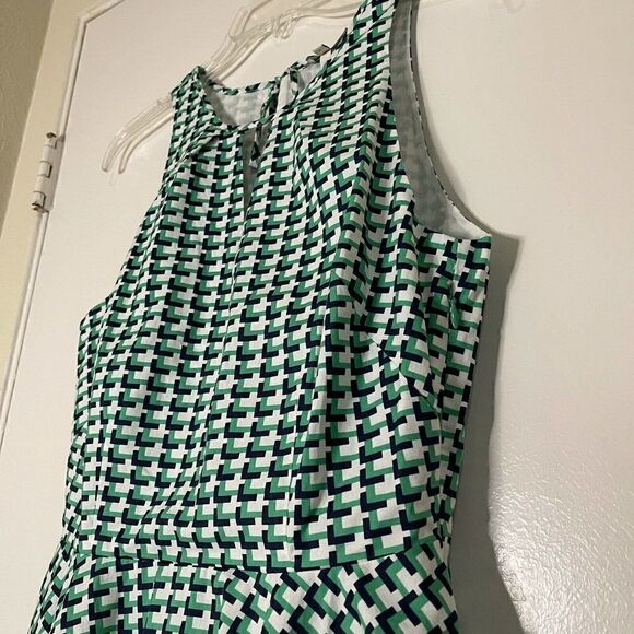 NEW!! Revolve JOIE Verene Court Green grid A line flare sleeveless dress Small - Picture 7 of 7